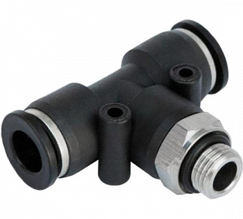 Тройник цанговый T-образный с резьбой PRTOM-1/8-6 Pemaks