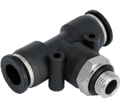 Тройник цанговый T-образный с резьбой PRTOM-1/8-6 Pemaks